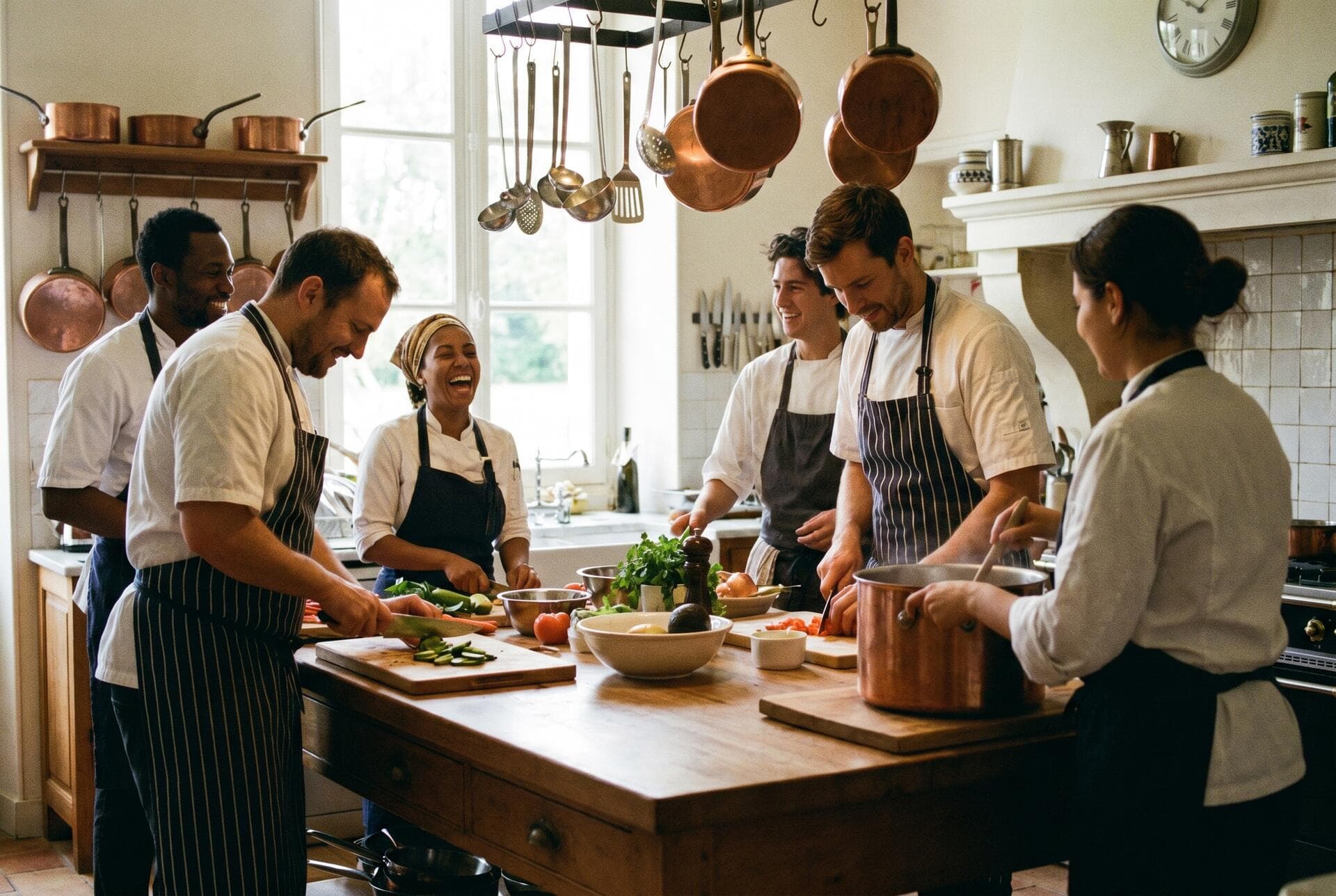 Atelier cuisine en brigade - activités créatives en équipe